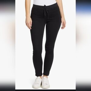 L.E.I. Junior's Tall Dorm Pull-On Jeggings Black Knit Denim Stretchy Pockets  2X